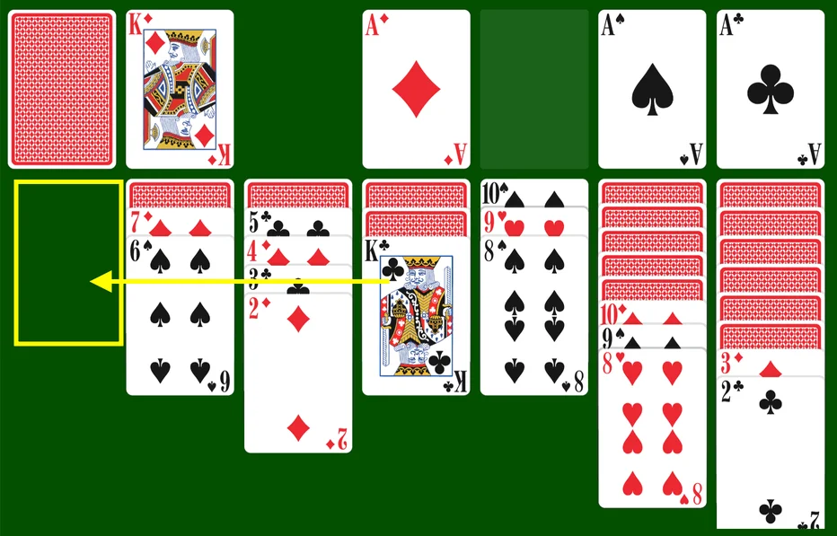 Classic solitaire card game